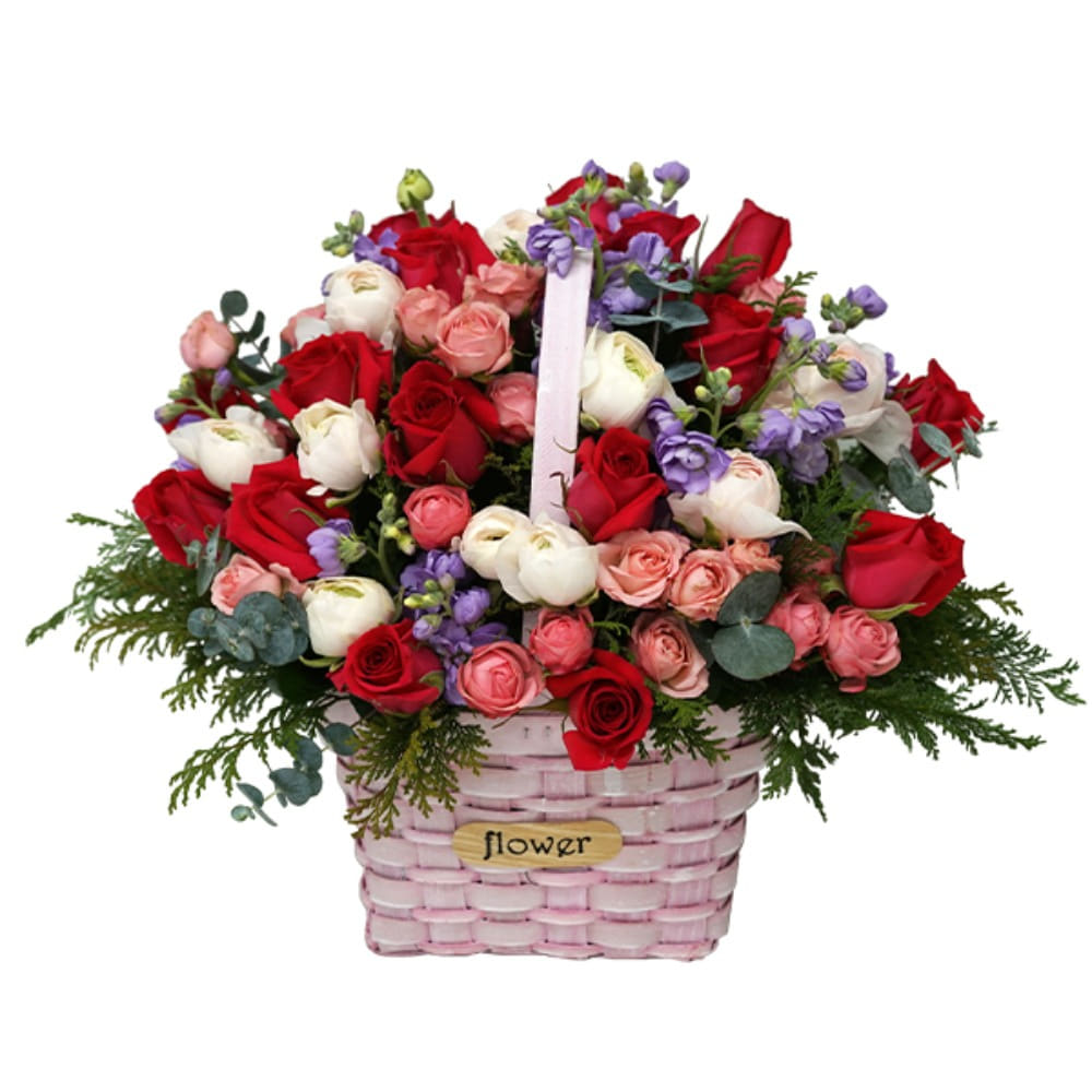 러브퀸 꽃바구니 / 배달 개업 축하 결혼 전국 꽃배달싼곳 꽃집 장미 생화 이벤트