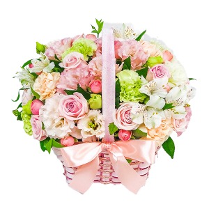 피치러브 꽃바구니 / 배달 당일 생일 축하 전국 꽃배달서비스 장미 프로포즈 출산